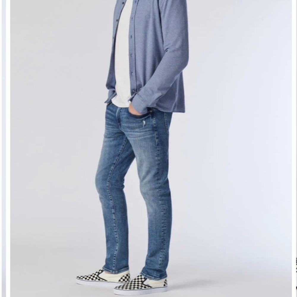 Mavi Pierre Men’s low rise, slim, straight leg button fly Jeans 32/34